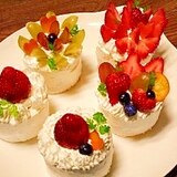 市販のロールケーキで☆デコケーキ